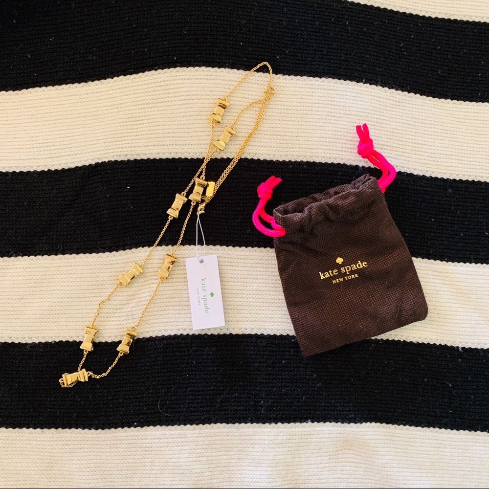 Kate Spade Gold Take a Bow Necklace - Picture 2 of 3